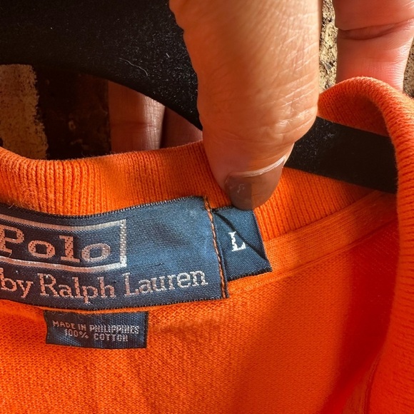 Ralph Lauren Orange Polo Shirt Vibrant Cotton Blend - Picture 6 of 7